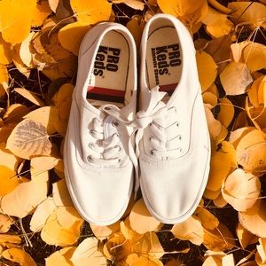White Low Top Pro Keds